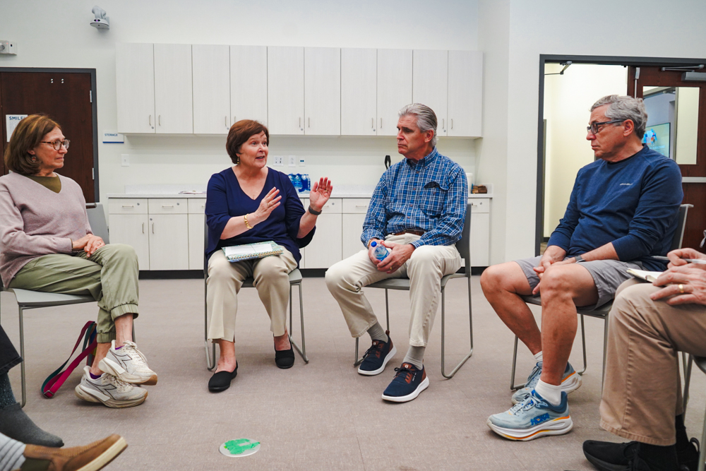 Char Fitzwater engaging with District 1 residents at a listening session